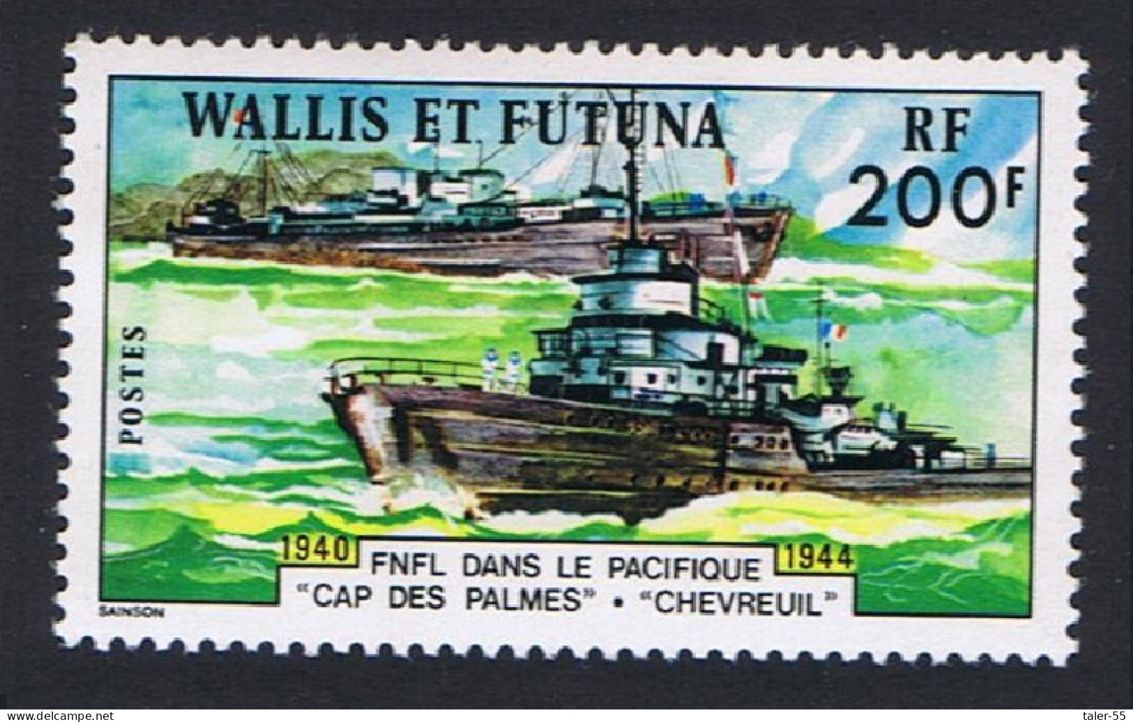 Wallis And Futuna Pacific Naval Force 200f 1978 MNH SG#288 Sc#208 - Unused Stamps
