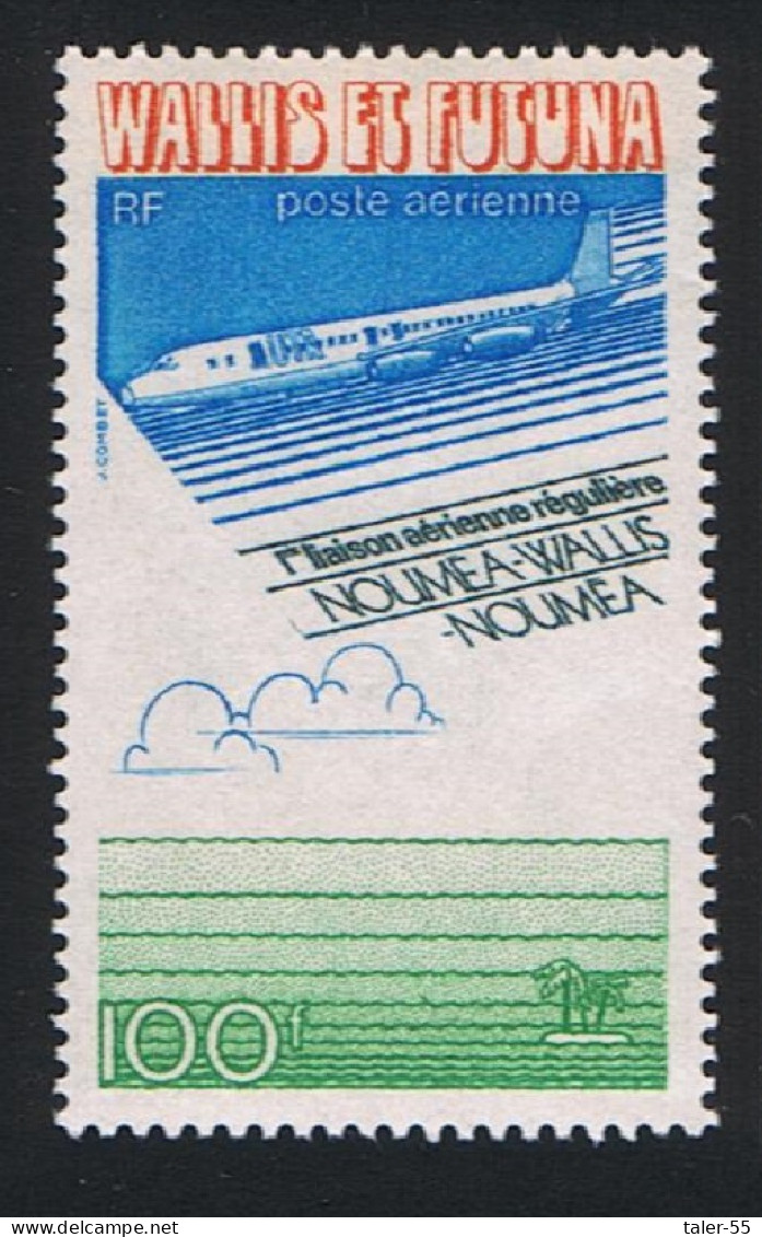 Wallis And Futuna 1st Regular Flight To New Caledonia 1975 MNH SG#243 MI#264 Sc#C60 - Nuovi