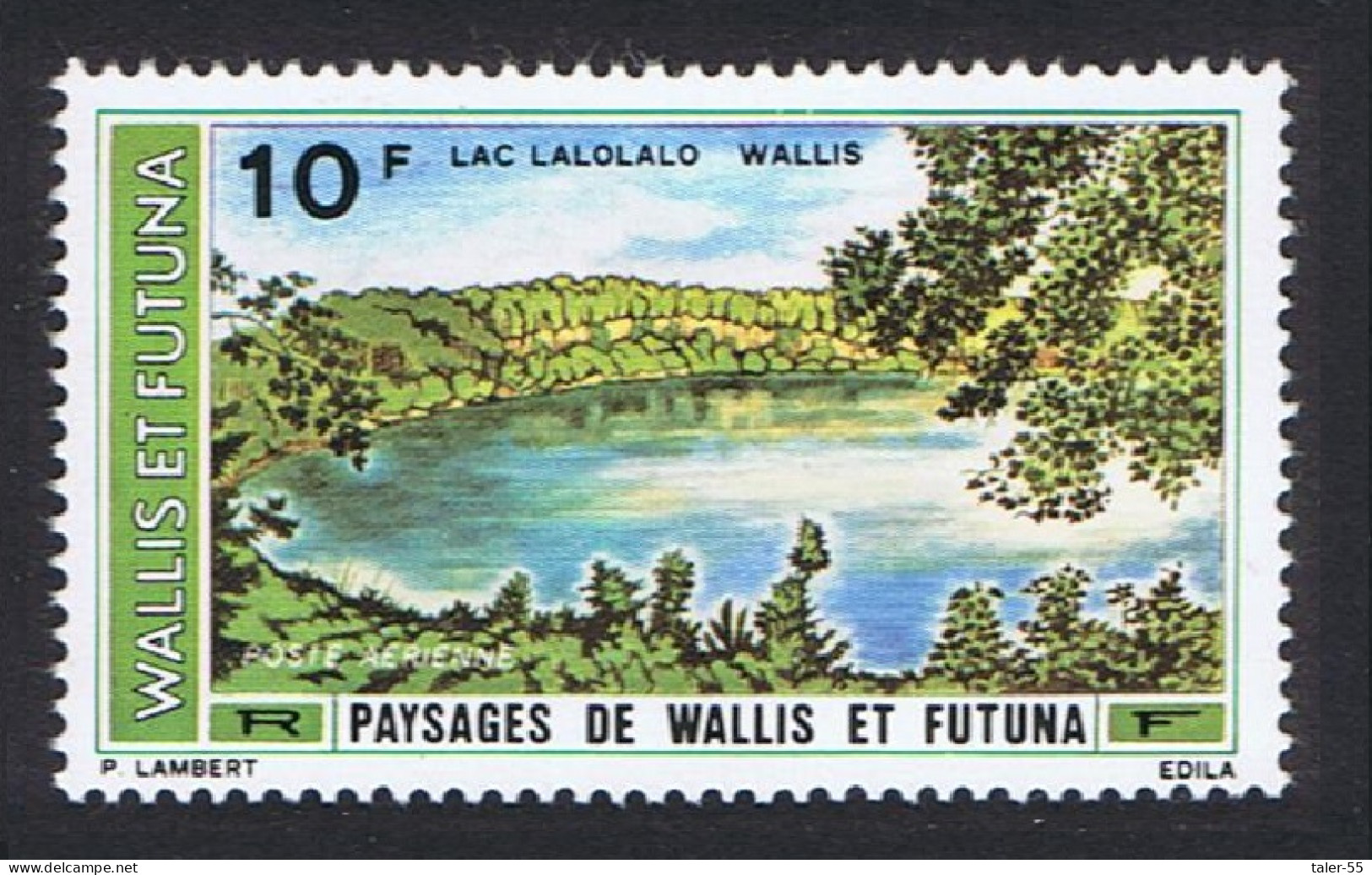 Wallis And Futuna Lac Lalolalo 10f Airmail 1975 MNH SG#249 MI#269 Sc#C65 - Ungebraucht