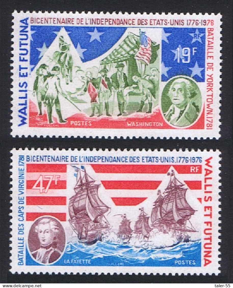 Wallis And Futuna American Revolution 2v 1976 MNH SG#254-255 MI#284-285 Sc#C72-C73 - Nuevos