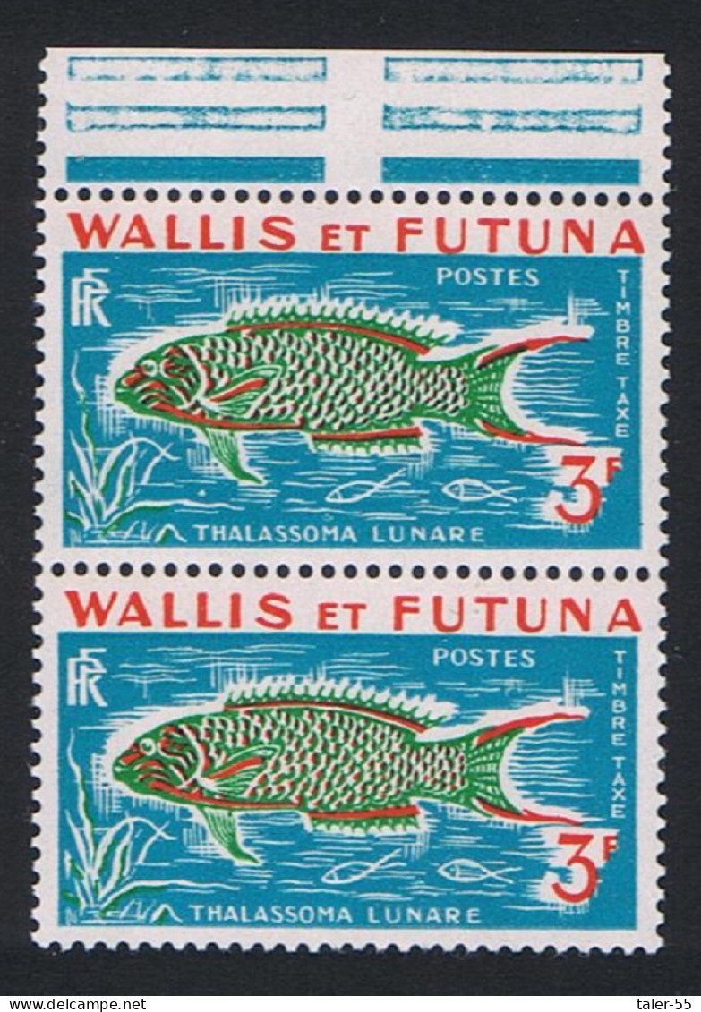 Wallis And Futuna Fish Postage Due 3f Pair 1963 MNH SG#D183 Sc#J38 - Nuevos