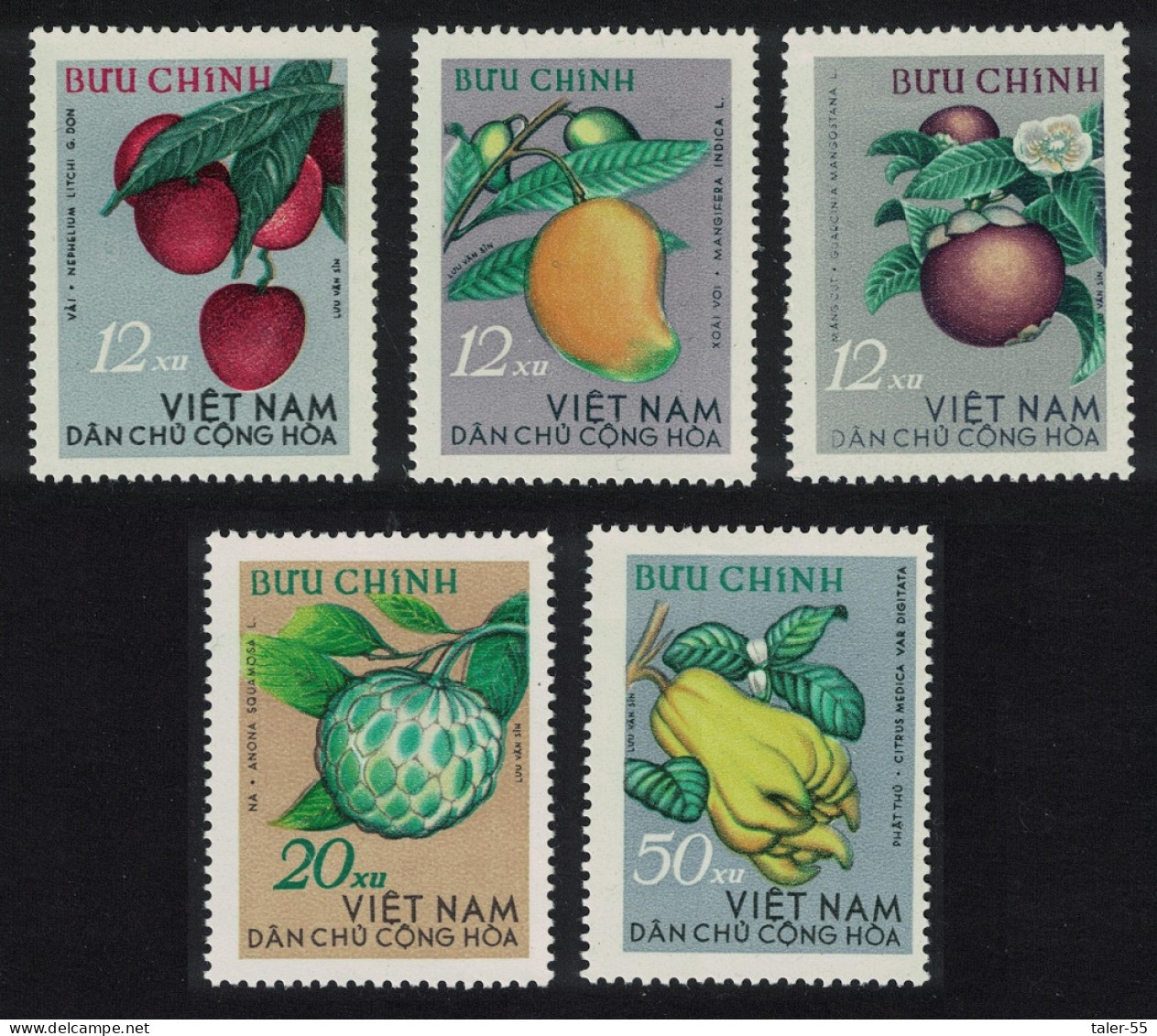 Vietnam Tropical Fruit 5v 1964 MNH SG#N331-N335 MI#334-338 Sc#324-328 - Vietnam