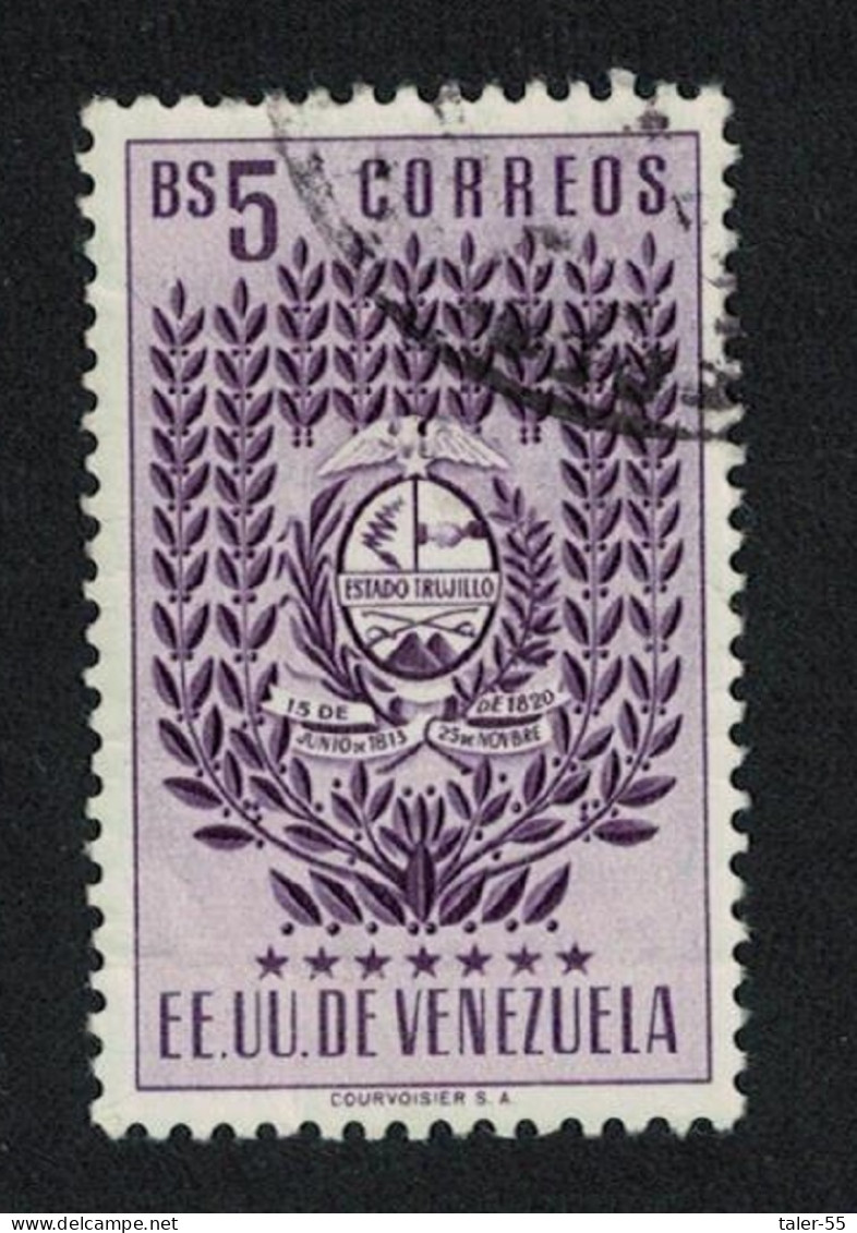 Venezuela Arms Issue Trujillo Coffee Plant Postage 5B Def2 1952 SG#1104 Sc#547 - Venezuela