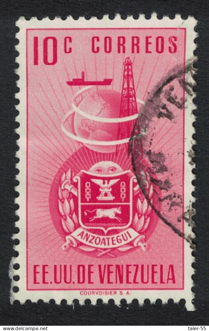 Venezuela Arms Of Anzoategui And Globe 10c 1951 Canc SG#992 Sc#479 - Venezuela