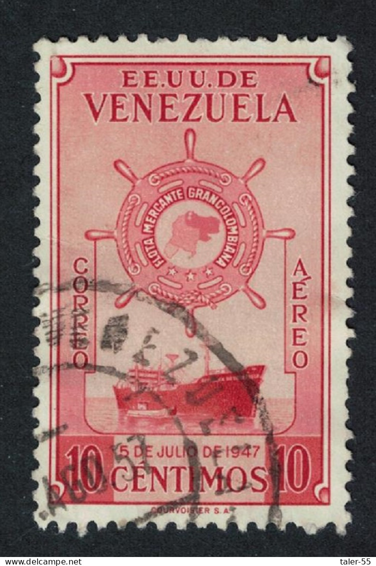Venezuela Colombia Merchant Marine 10c 1948 Canc SG#782 - Venezuela