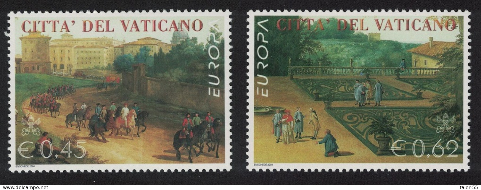 Vatican Horse Riding Europa Holidays 2v 2004 MNH SG#1429-1430 - Ungebraucht