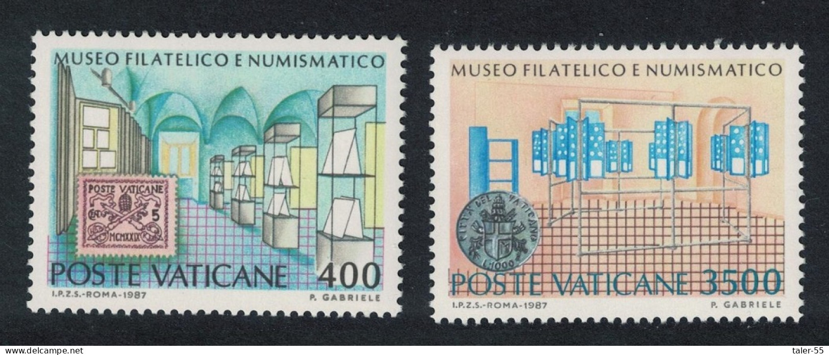 Vatican Inauguration Of Philatelic And Numismatic Museum 2v 1987 MNH SG#884-885 Sc#793-794 - Neufs