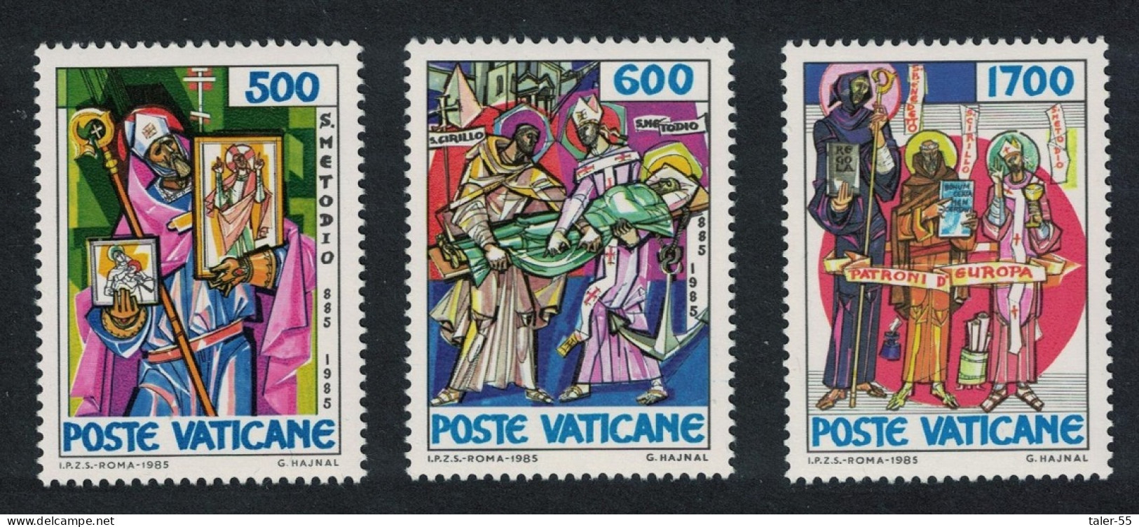 Vatican 1100th Death Anniversary Of St Methodius 3v 1985 MNH SG#832-834 Sc#752-754 - Neufs