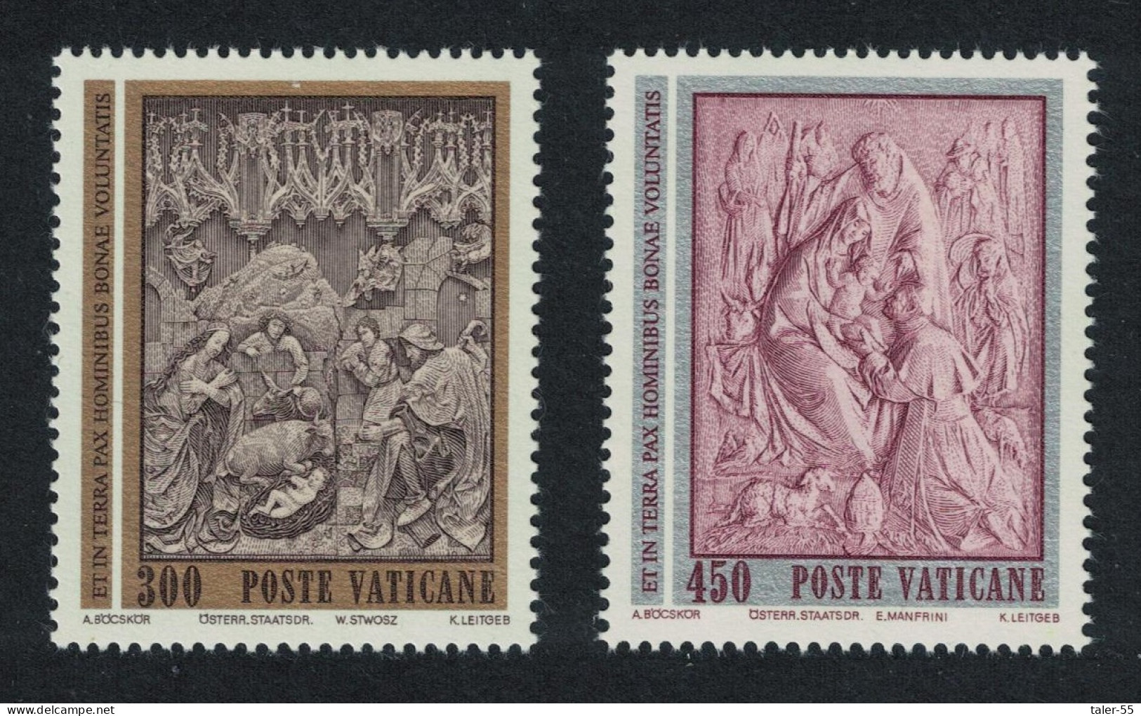 Vatican Christmas 1982 2v 1982 MNH SG#791-792 Sc#713-714 - Neufs