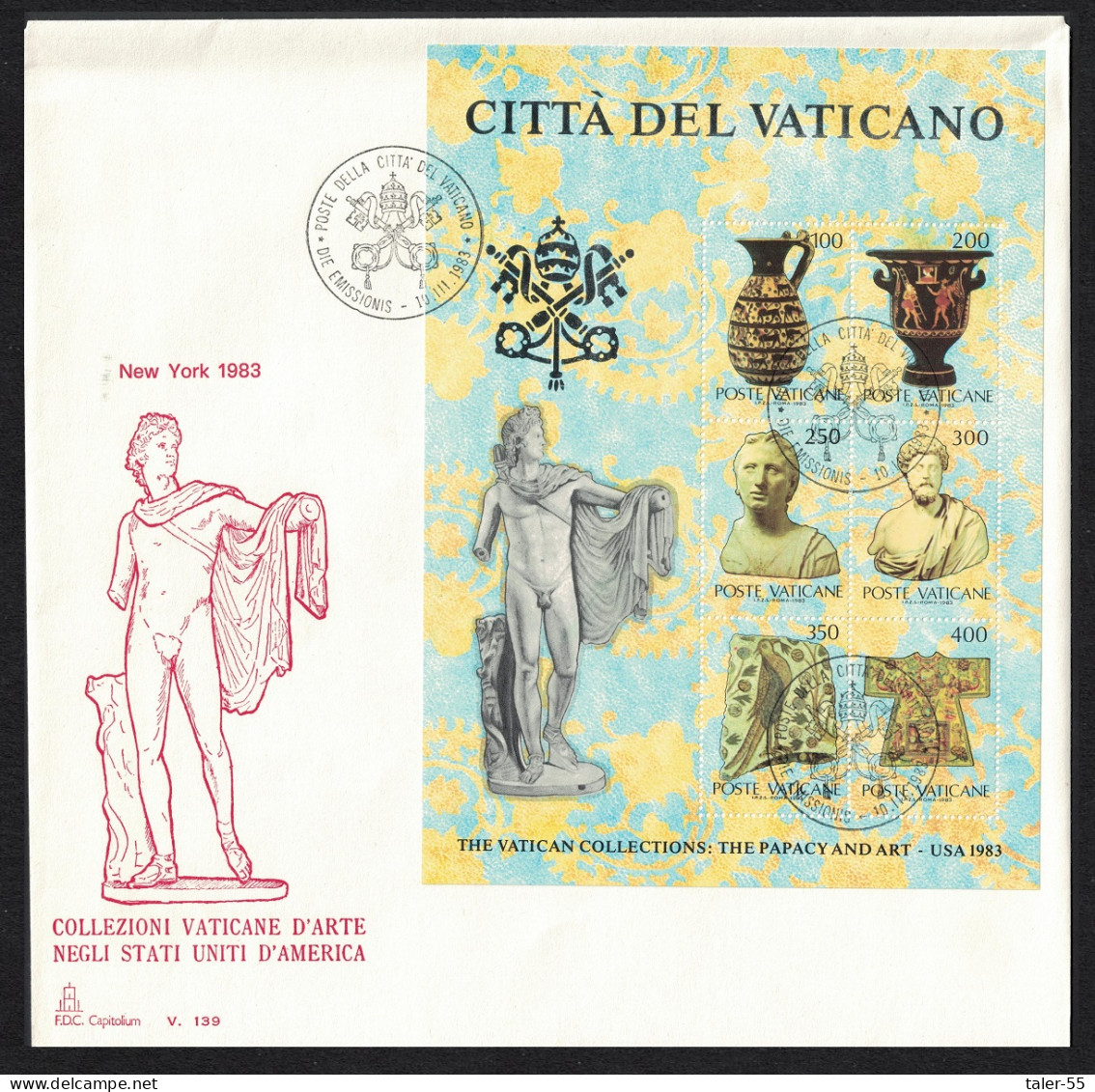 Vatican The Vatican Art Collections MS T1 FDC 1983 SG#MS797 MI#Block 6 Sc#718 - Gebraucht