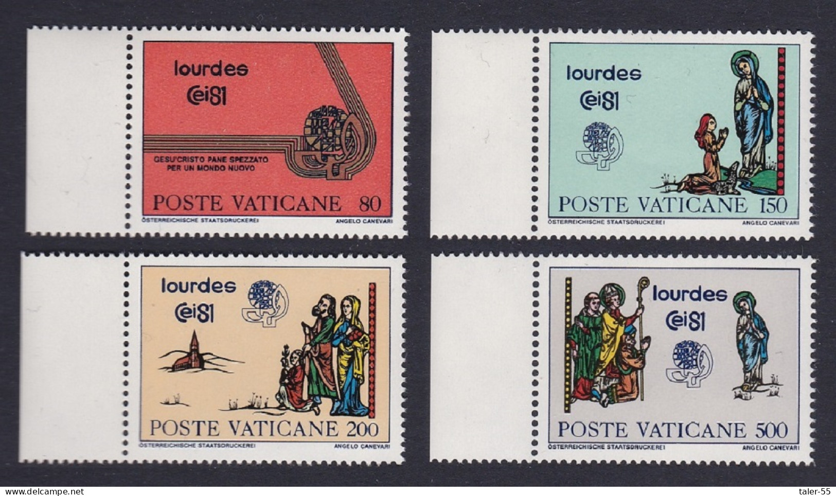 Vatican 42nd International Eucharistic Congress 4v With Margins 1981 MNH SG#761-764 Sc#687-690 - Nuovi