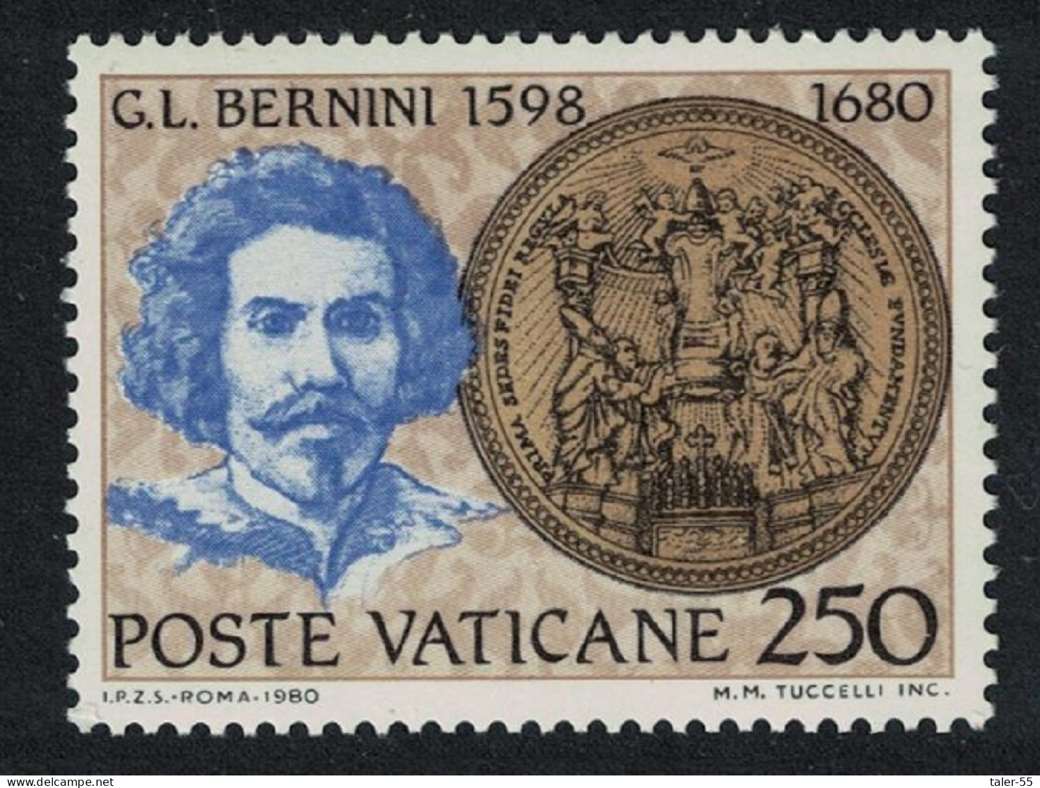 Vatican Bernini Artist And Architect 250L 1980 MNH SG#749 Sc#675 - Unused Stamps