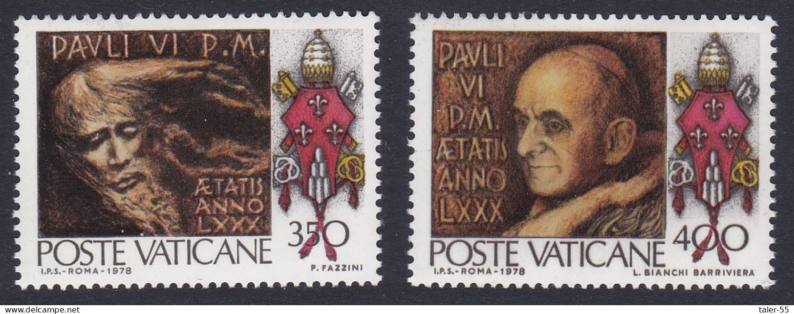 Vatican 80th Birthday Of Pope Paul VI 1978 MNH SG#694-695 Sc#630-631 - Ungebraucht