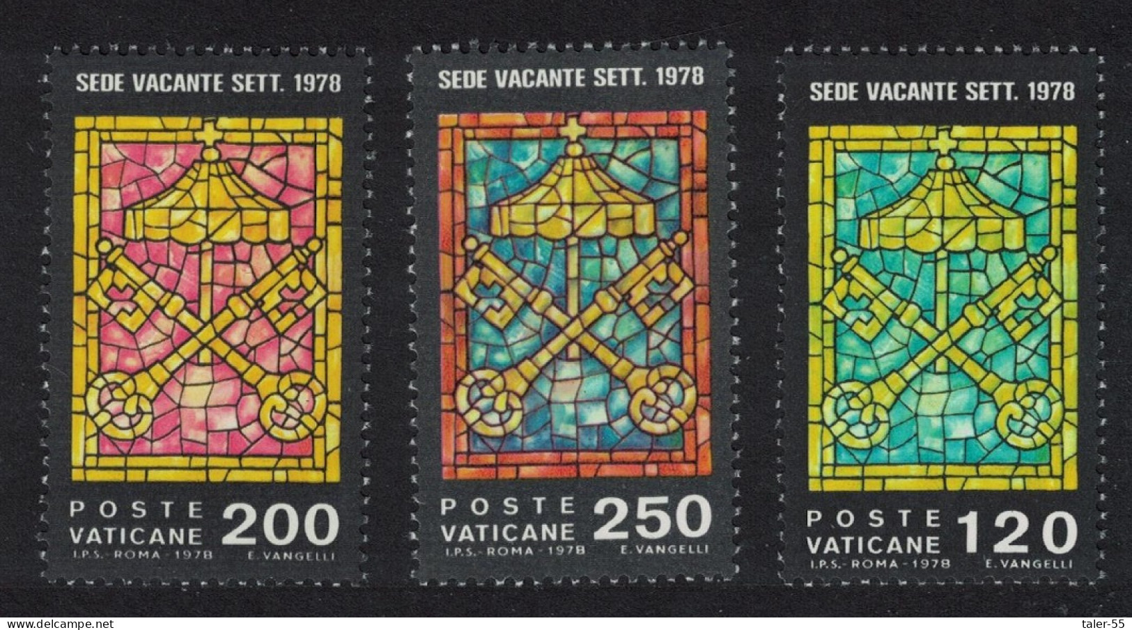 Vatican St Peter's Keys 2nd Interregnum 1978 MNH SG#705-707 Sc#638-640 - Unused Stamps