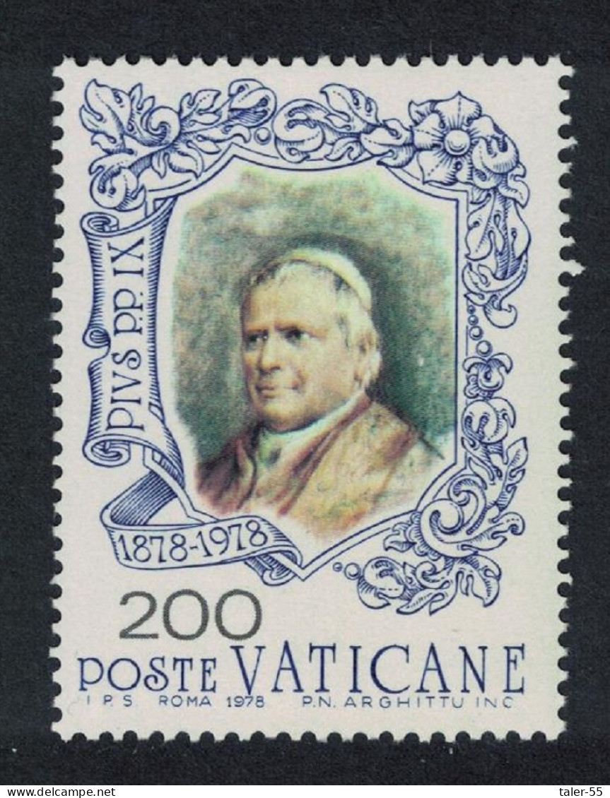 Vatican Pope Pius IX 200l 1978 MNH SG#698 Sc#634 - Unused Stamps