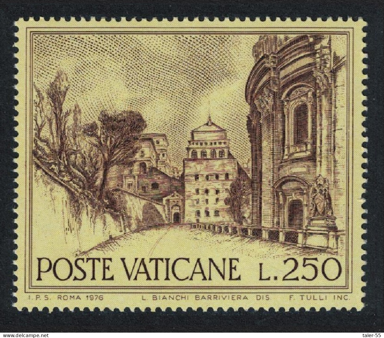 Vatican Borgia Tower Sistine Chapel 250L 1976 MNH SG#669 - Neufs