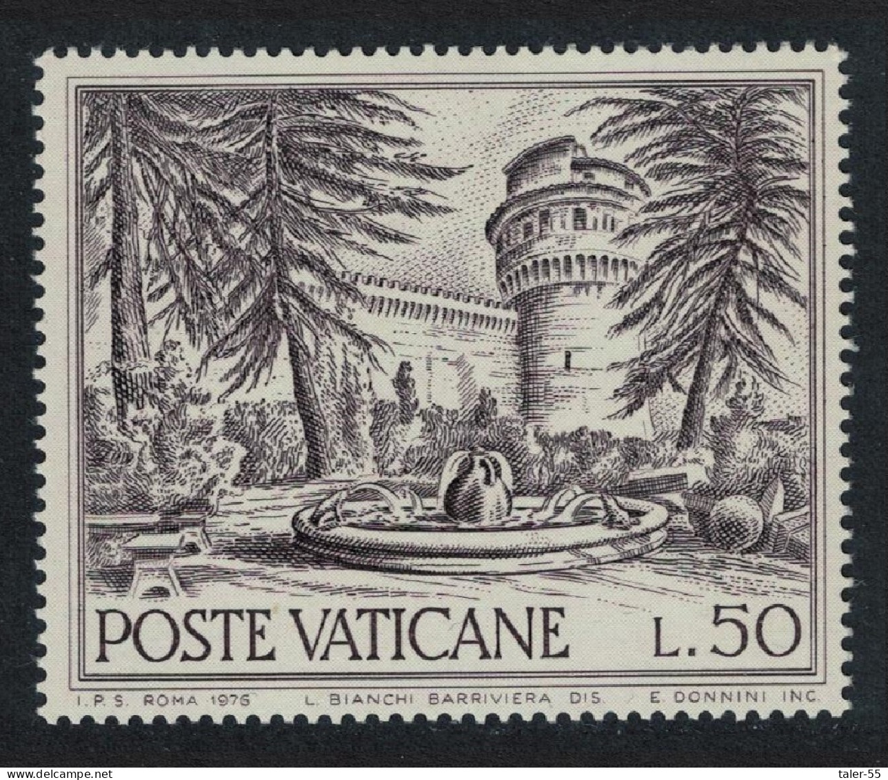 Vatican St John's Tower And Fountain 50L 1976 MNH SG#665 - Ungebraucht