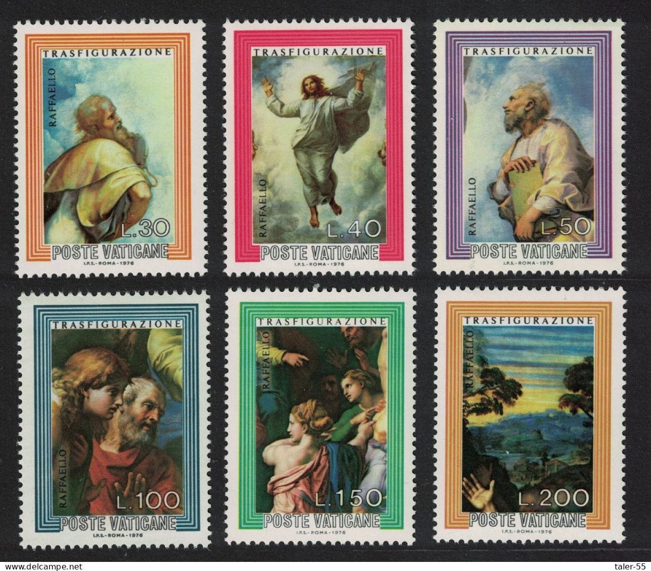 Vatican Details Of Raphael's 'Transfiguration' 6v 1976 MNH SG#659-664 - Unused Stamps