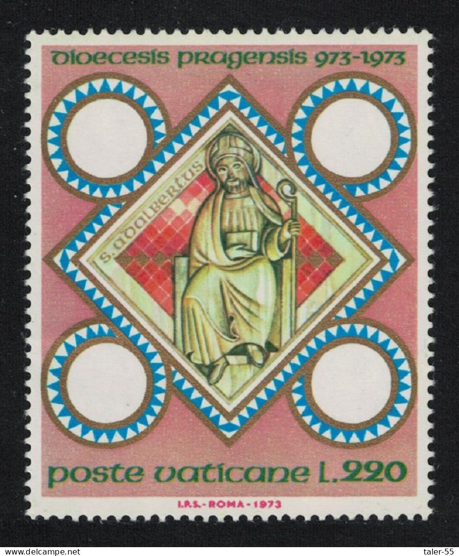 Vatican St Adalbert Millenary Of Prague Diocese 1973 MNH SG#604 Sc#544 - Ungebraucht