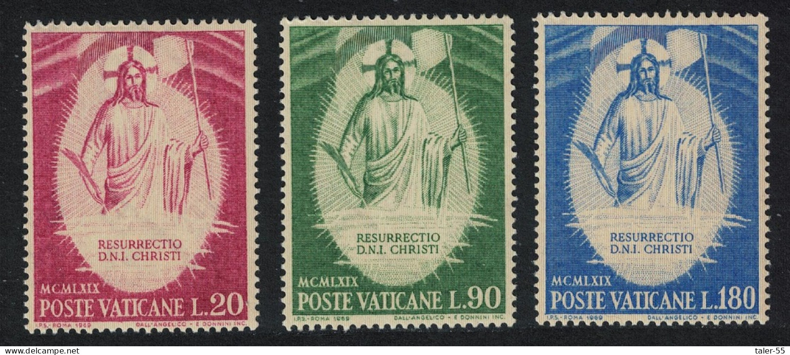 Vatican Easter 3v 1969 MNH SG#519-521 Sc#467-469 - Ungebraucht