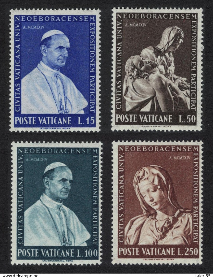 Vatican 'Madonna's Head' Sculpture From Pieta 1964 MNH SG#427-430 Sc#383-386 - Ungebraucht