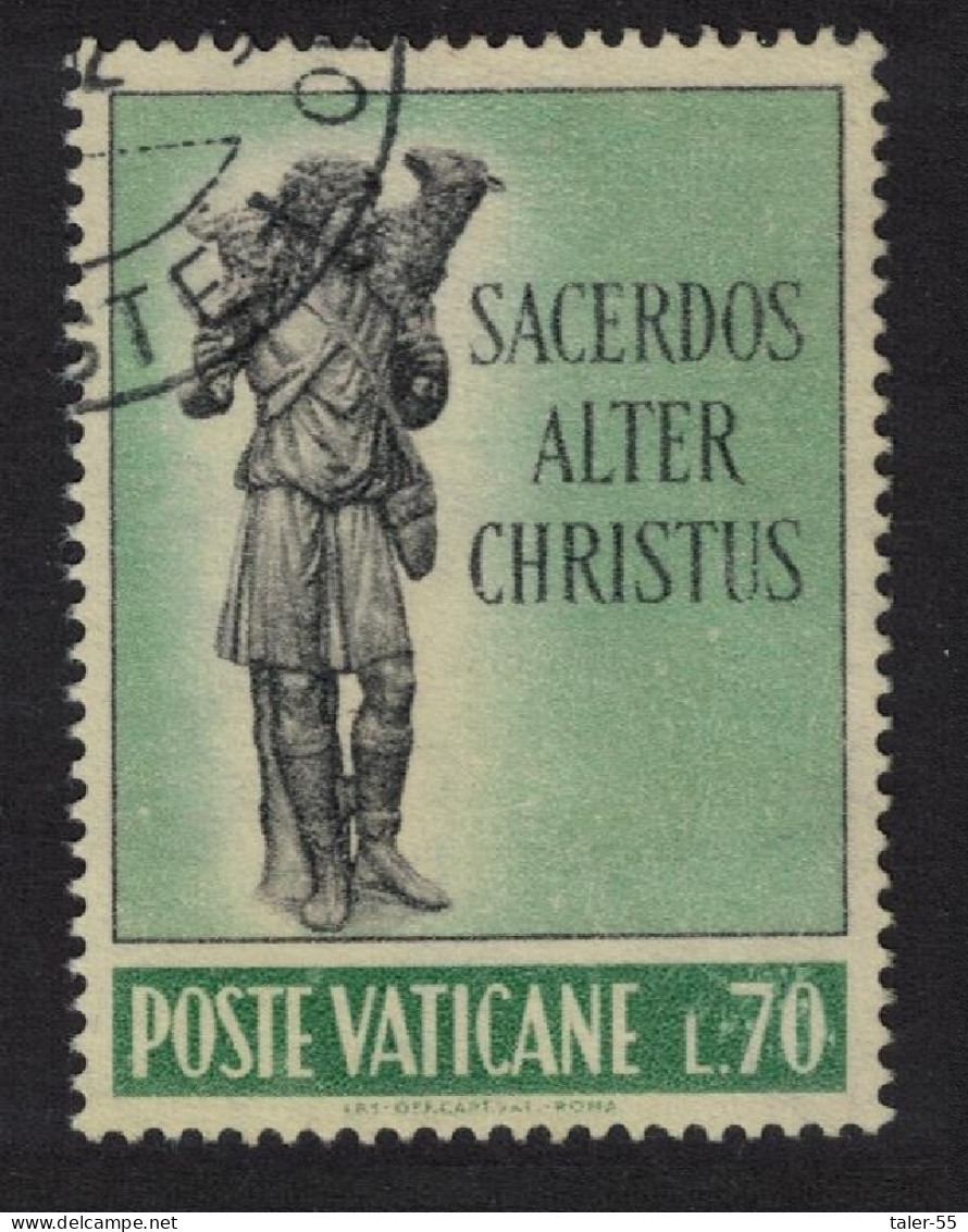 Vatican 'The Good Shepherd' Statue Lateran Museum 1962 Canc SG#376 Sc#332 - Used Stamps