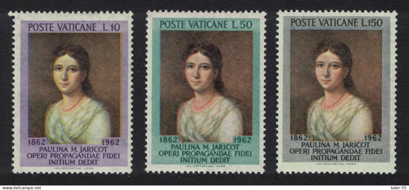 Vatican Paulina M Jaricot 3v 1962 MH SG#382-384 Sc#338-340 - Neufs