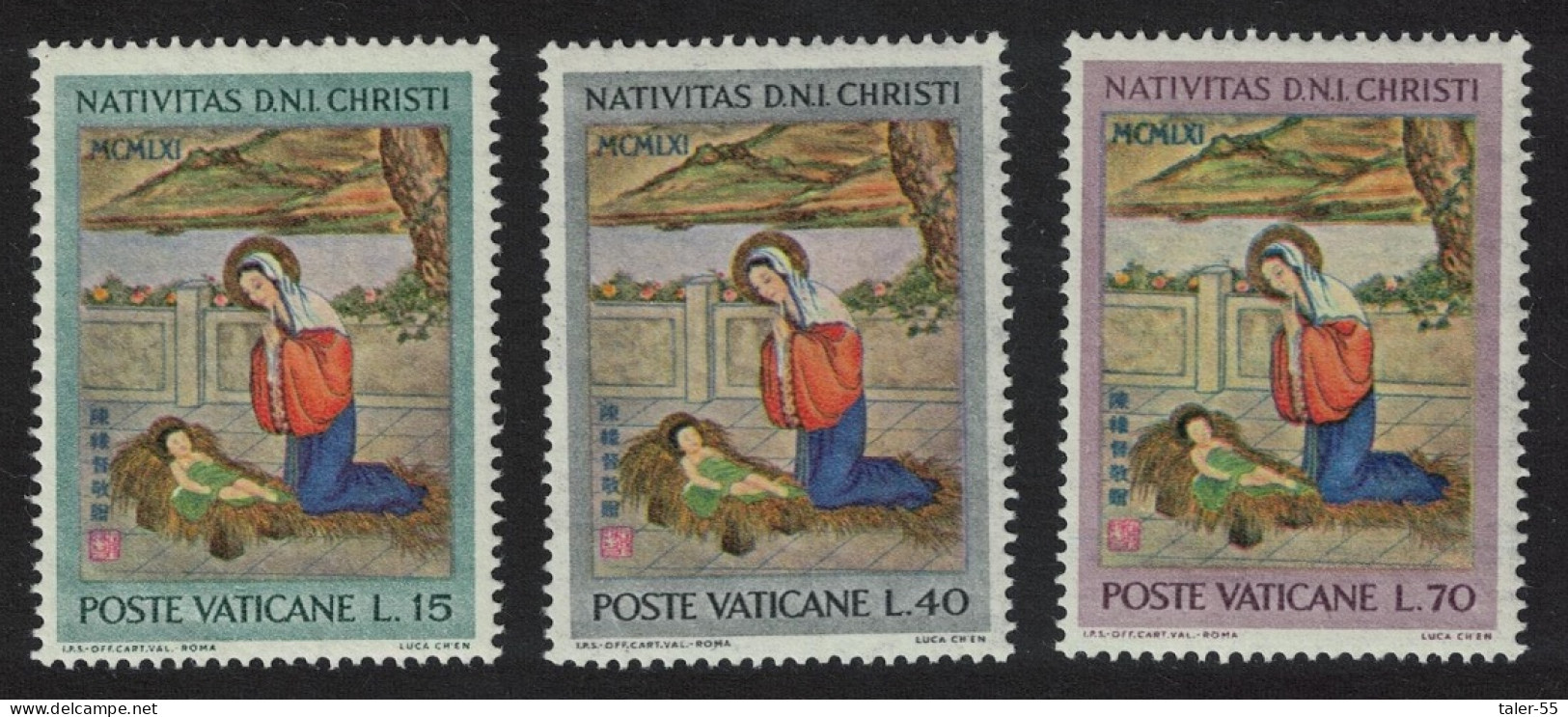 Vatican Christmas Centres 3v 1961 MNH SG#365-367 - Unused Stamps
