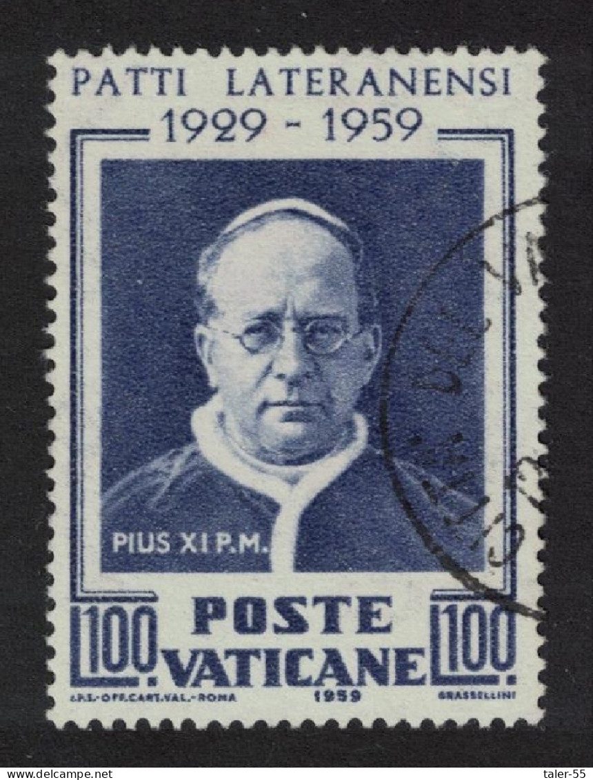 Vatican Pope Pius XI 100L 1959 Canc SG#293 Sc#255 - Usados