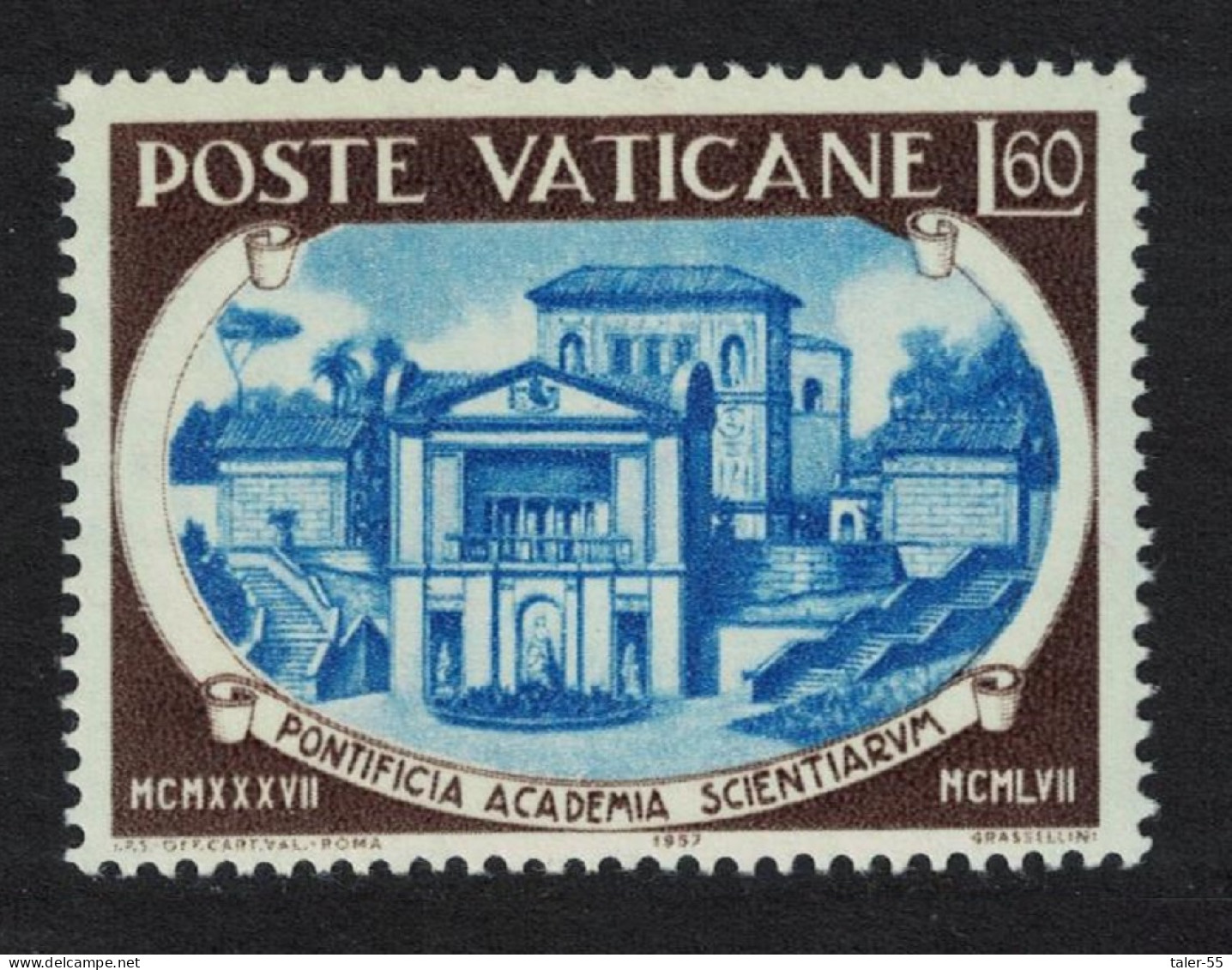 Vatican Pontifical Academy Of Science 60L 1957 MNH SG#260 Sc#228 - Nuevos