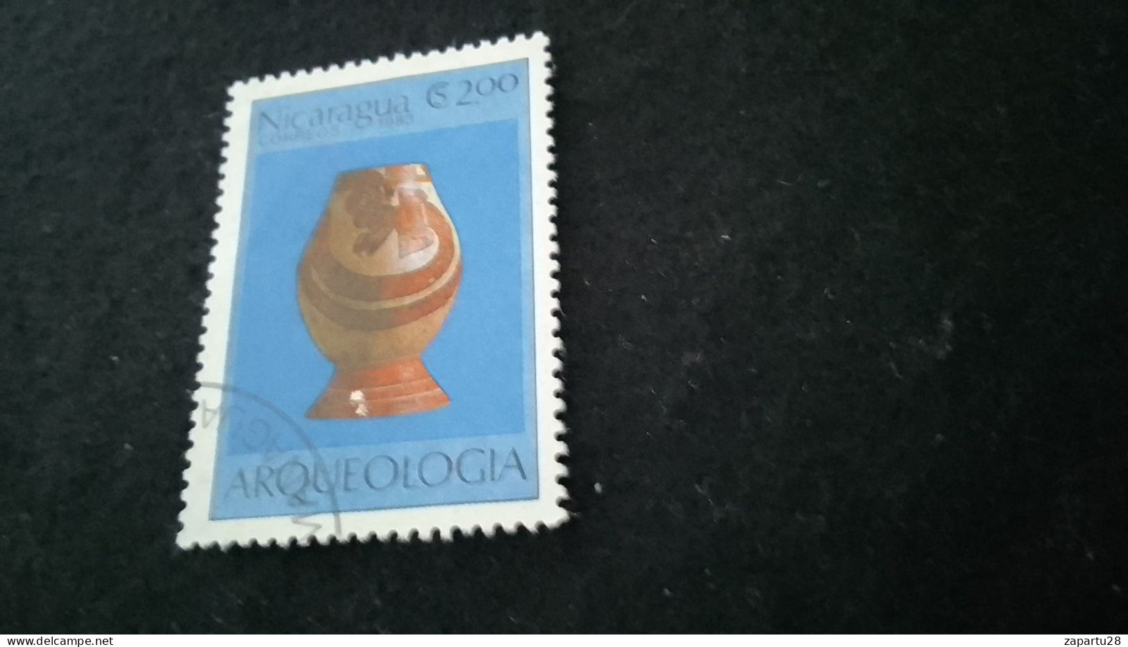 NİARAGUA-1970-80     2.00  CORD  DAMGALI - Nicaragua