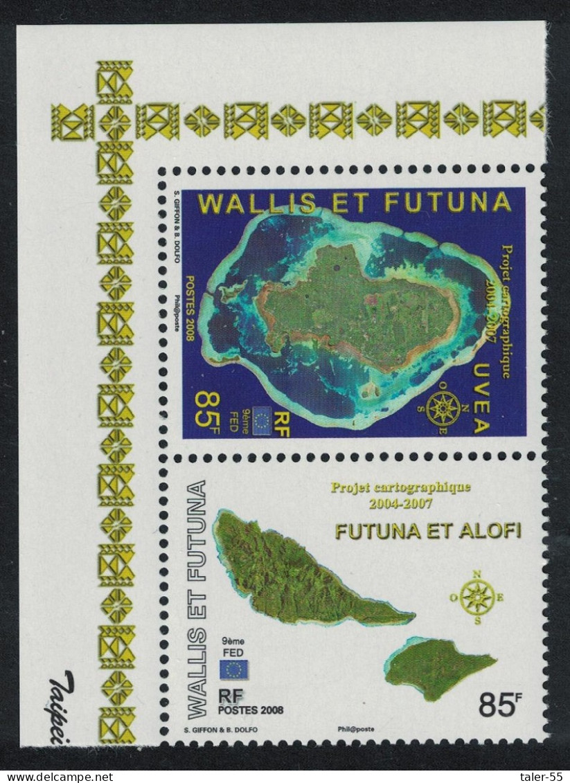 Wallis And Futuna Cartography 2v Pair T1 2008 MNH SG#930-931 MI#965-966 KB - Neufs