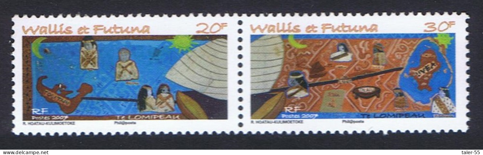 Wallis And Futuna Fairy Tales From Lomipeau 2v In Pair 2007 MNH SG#919-920 - Nuevos