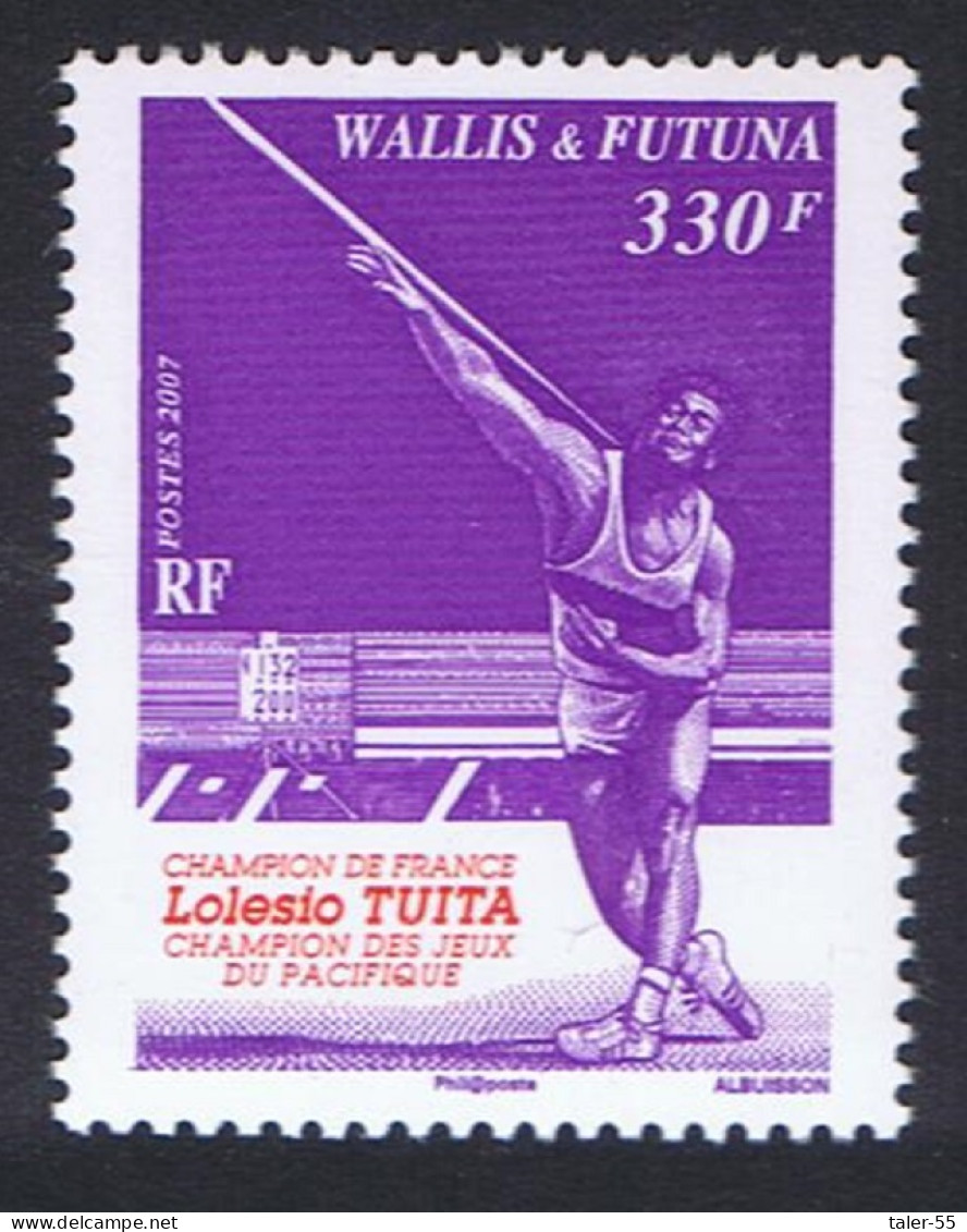 Wallis And Futuna Lolesia Tuita - French Javelin Champion 2007 MNH SG#916 - Nuovi