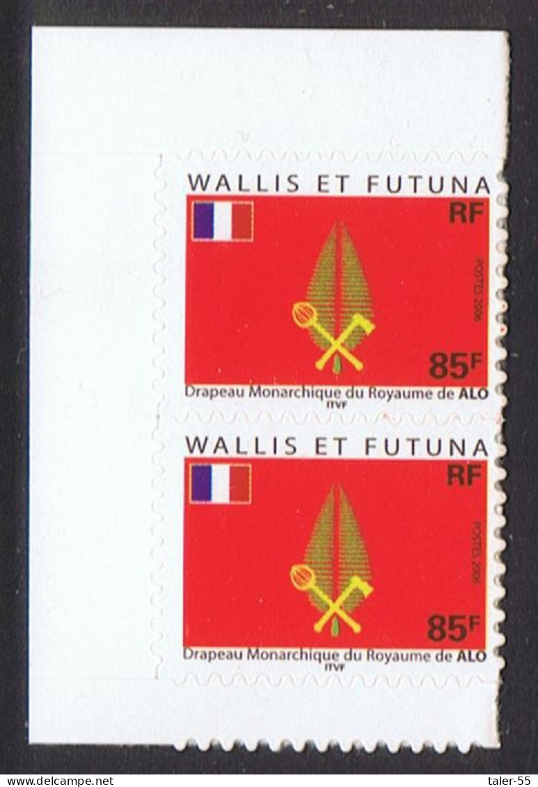 Wallis And Futuna Royal Flag Of The Kingdom Of Sigave Self Adhesive Pair 2006 MNH SG#888 Sc#616 - Nuevos