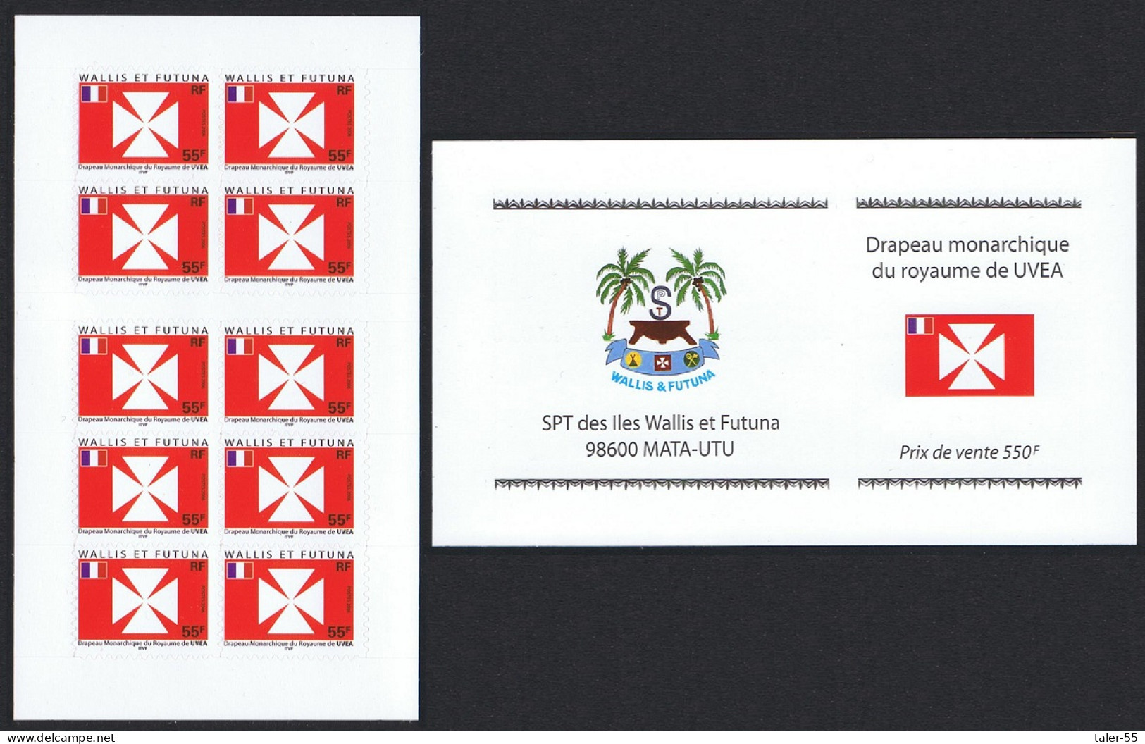 Wallis And Futuna Royal Flag Of The Kingdom Of Uvea Booklet Of 10v 2006 MNH SG#892 - Nuevos