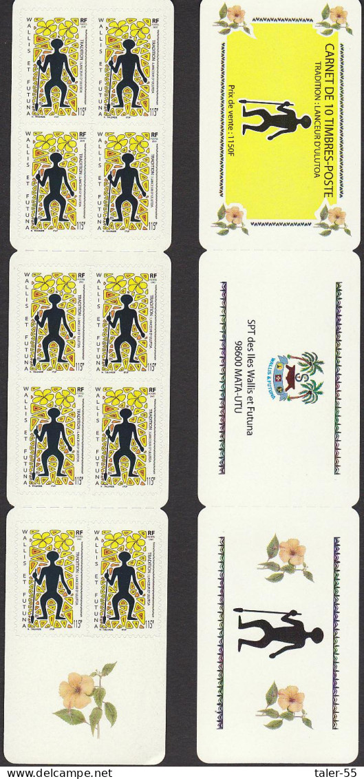 Wallis And Futuna Ulutoa Thrower Hibiscus Flower Booklet UNFOLDED 2005 MNH SG#877 MI#909 Sc#605a - Unused Stamps