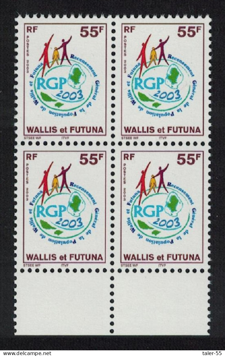 Wallis And Futuna The Census Of The Population Block Of 4 2003 MNH SG#831 Sc#570 - Nuevos