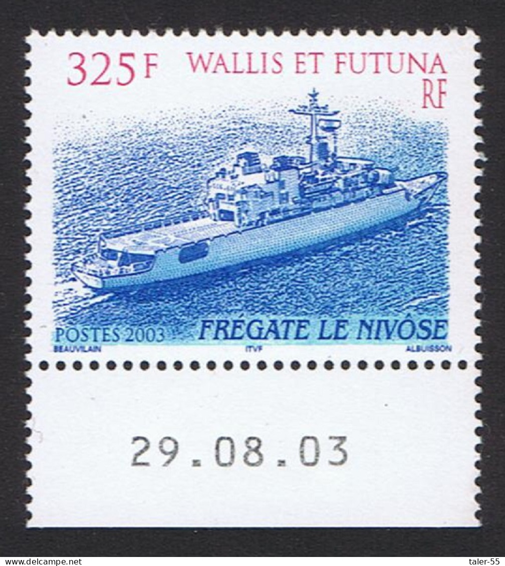 Wallis And Futuna Frigate' La Nivose' With Margin With Date Of Printing 2003 MNH SG#840 Sc#575 - Nuevos