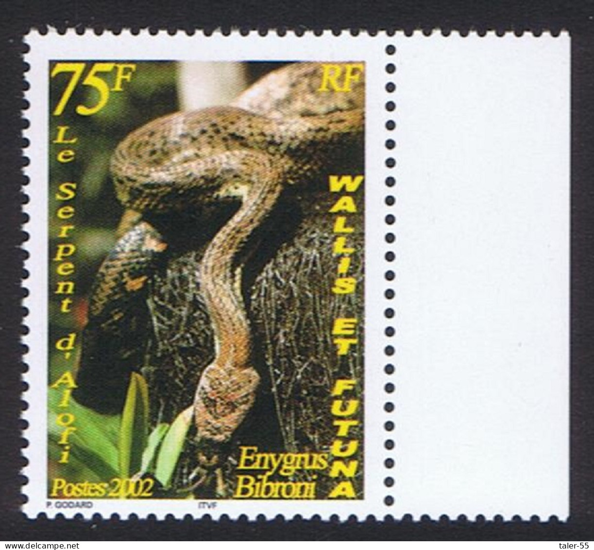 Wallis And Futuna Snake 'Enygrus Bibroni' Margin 2002 MNH SG#811 Sc#560 - Neufs