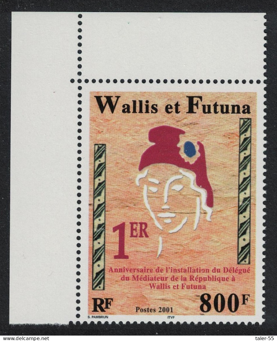 Wallis And Futuna Mediator Of The Republic 800Fr Corner 2001 MNH SG#788 Sc#542 - Nuovi