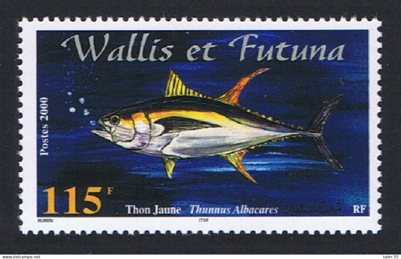 Wallis And Futuna Fish Yellow-finned Tuna 115f Def 2000 SG#769 Sc#533c - Nuevos