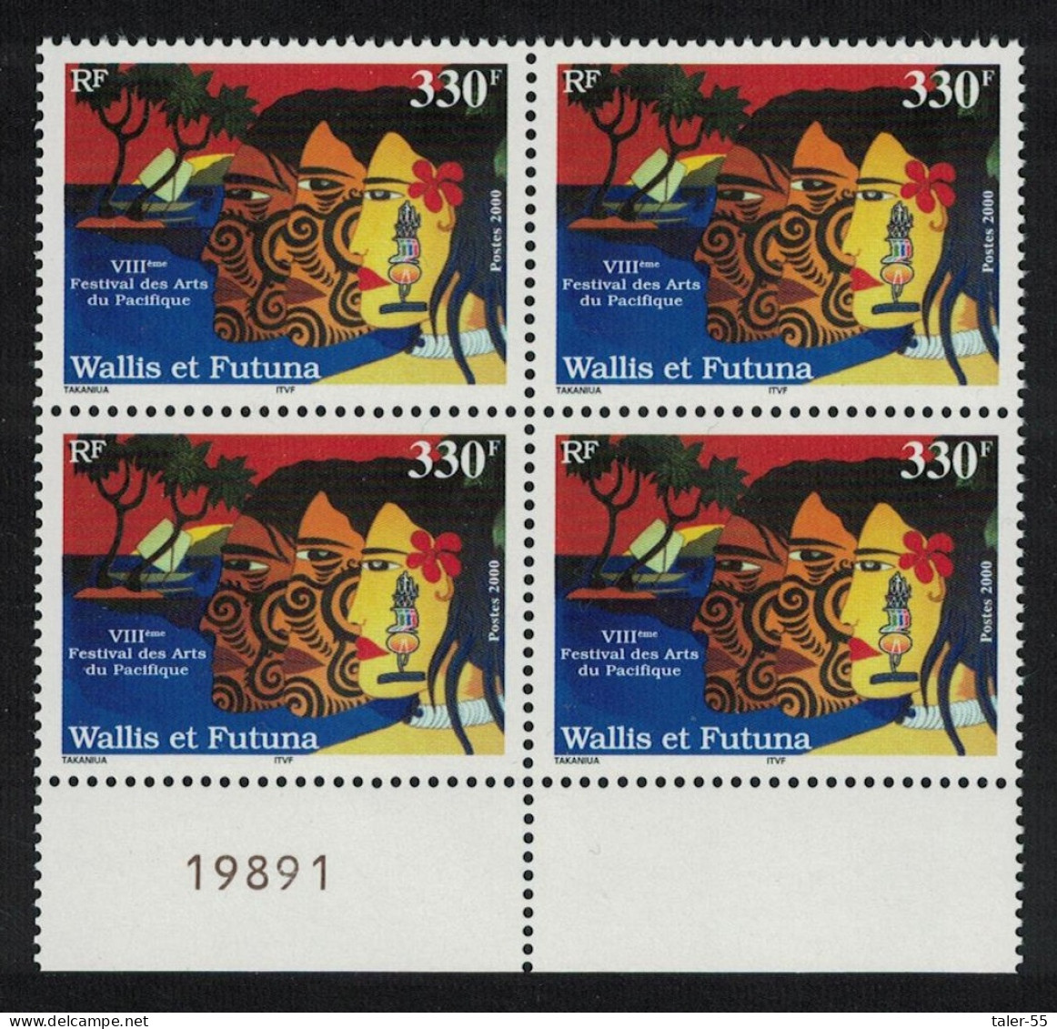 Wallis And Futuna 8th Pacific Arts Festival Block Of 4 Control Number 2000 MNH SG#766 Sc#532 - Ongebruikt