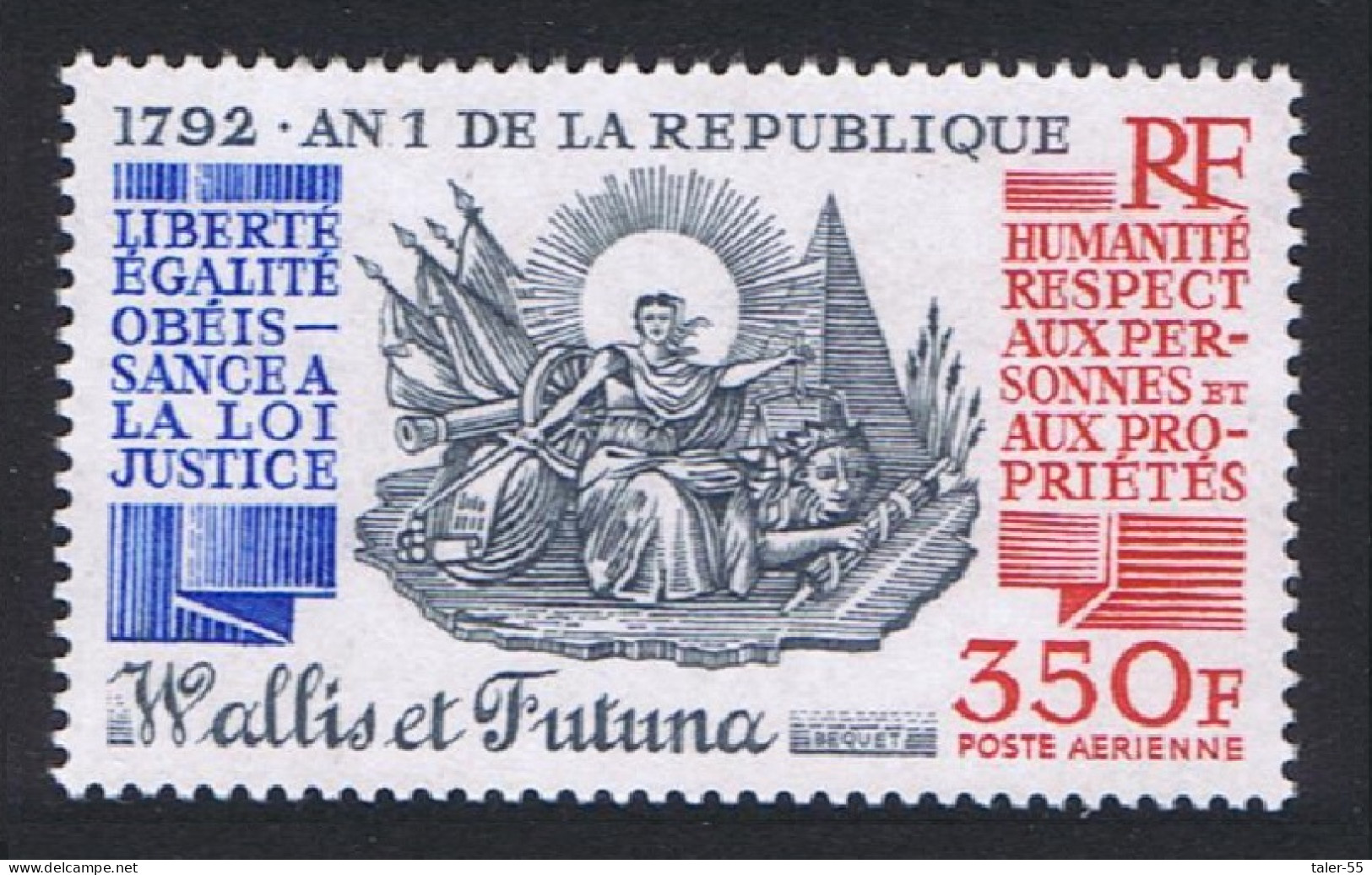 Wallis And Futuna First French Republic 1992 MNH SG#613 Sc#C171 - Unused Stamps