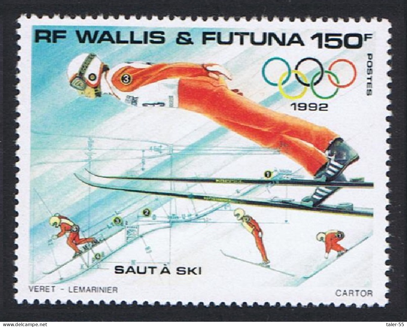 Wallis And Futuna Winter Olympic Games Albertville 1992 MNH SG#593 Sc#421 - Neufs