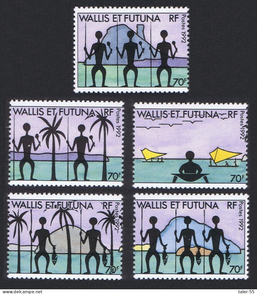 Wallis And Futuna Islands 5v 1992 MNH SG#606-610 Sc#436 A-e - Neufs