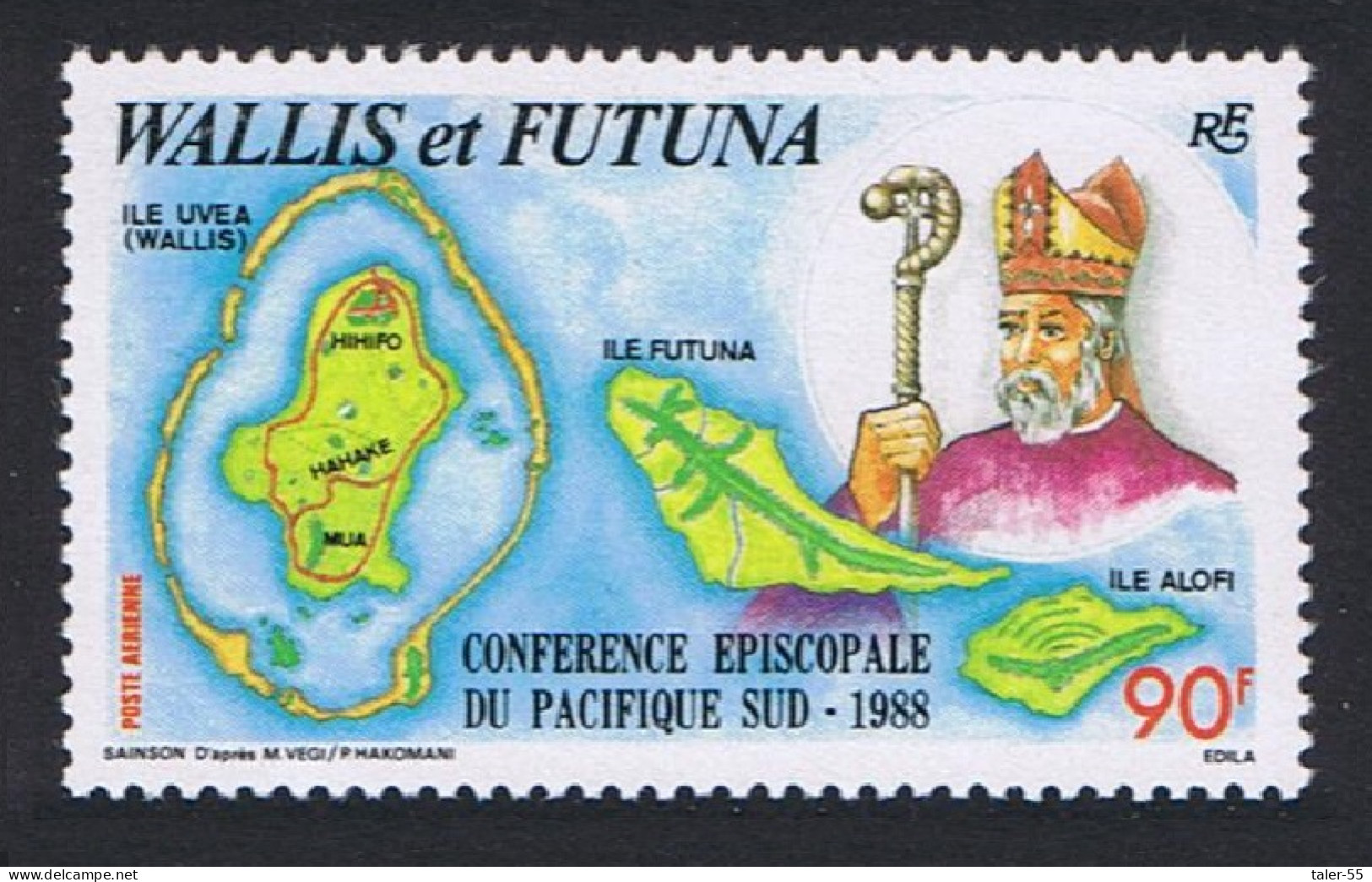 Wallis And Futuna South Pacific Episcopal Conference 1988 MNH SG#533 MI#553 Sc#C160 - Nuevos