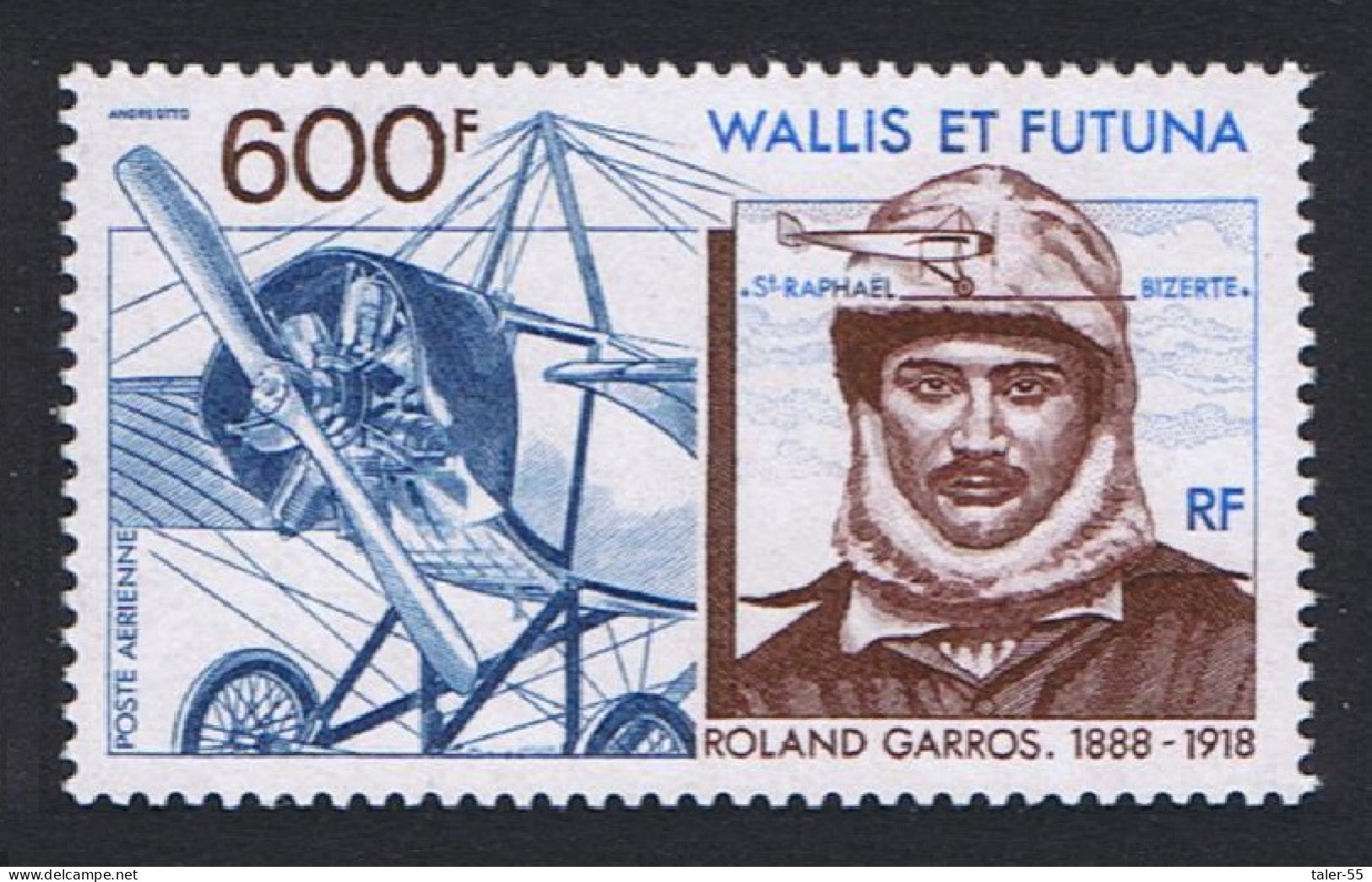Wallis And Futuna Roland Garros Aviator 1988 MNH SG#529 MI#549 Sc#C157 - Unused Stamps