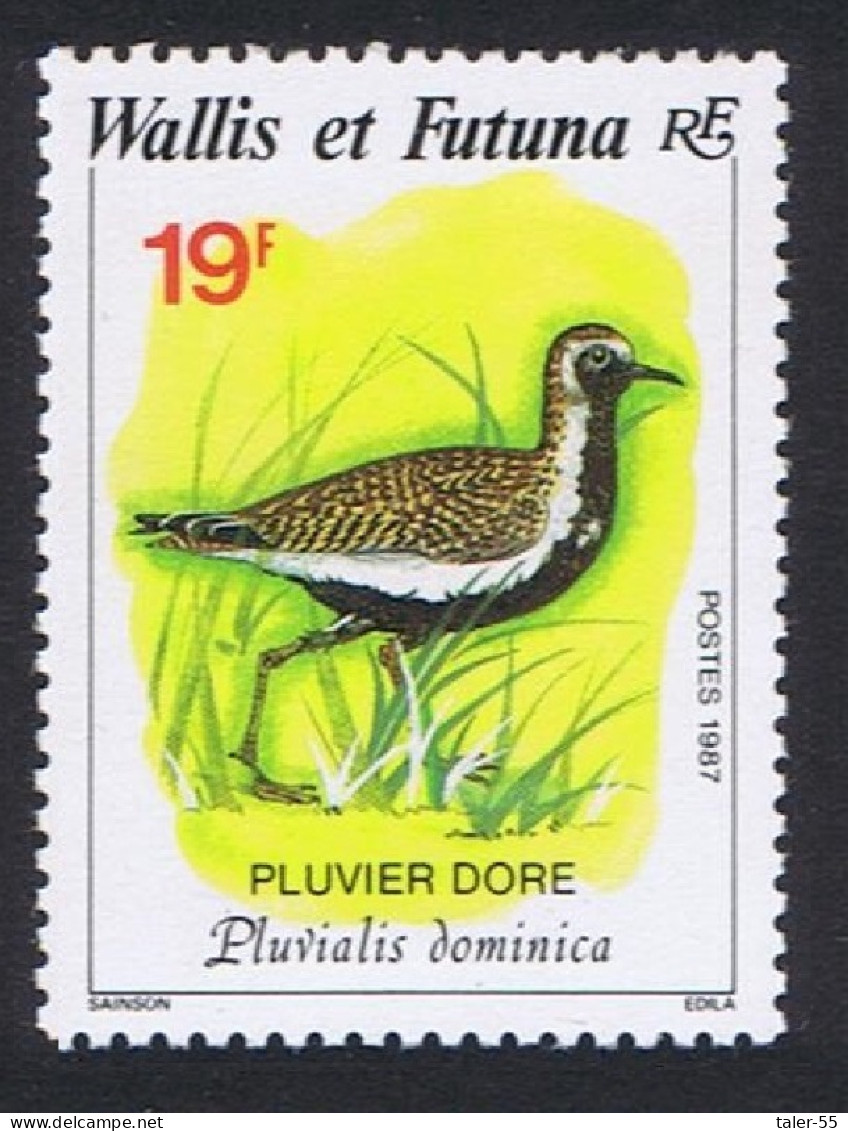 Wallis And Futuna Birds Pacific Golden Plover 19f 1987 MNH SG#521 Sc#364 - Unused Stamps