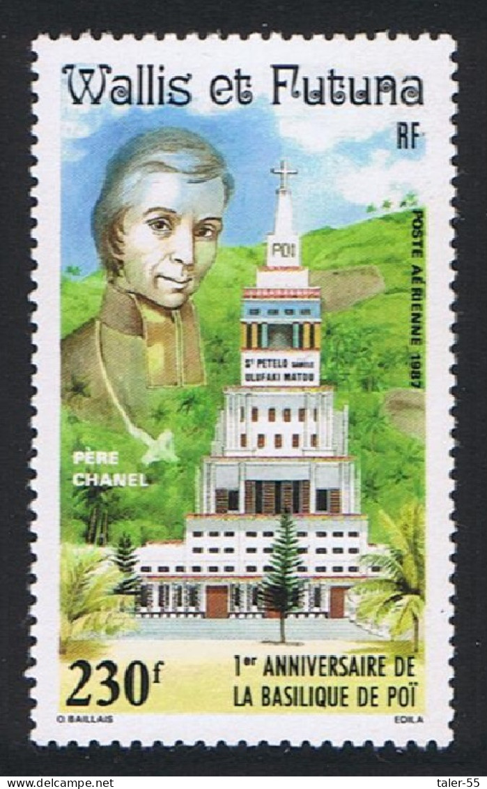 Wallis And Futuna 1st Anniversary Of Poi Basilique 1987 MNH SG#507 Sc#C152 - Unused Stamps